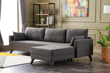 Corner sofa on the right Bella Anthracite