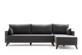 Corner sofa on the right Bella Anthracite