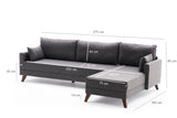 Corner sofa on the right Bella Anthracite