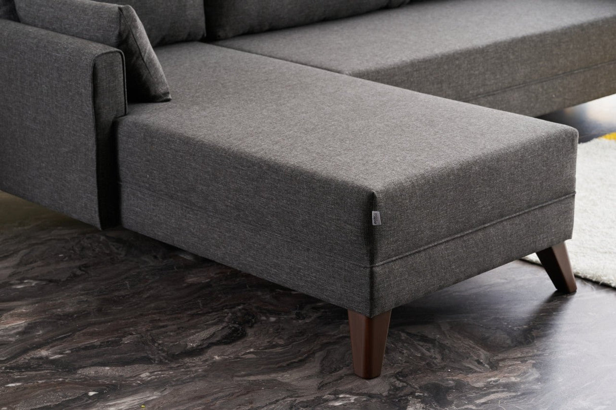 Corner sofa left Bella Anthracite