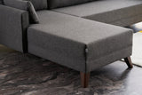 Corner sofa left Bella Anthracite