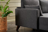 Corner sofa left Bella Anthracite