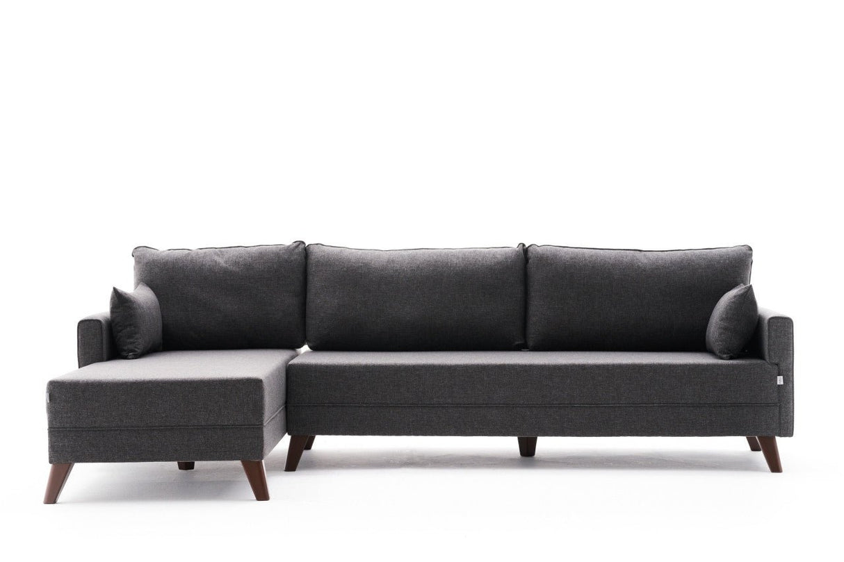 Corner sofa left Bella Anthracite