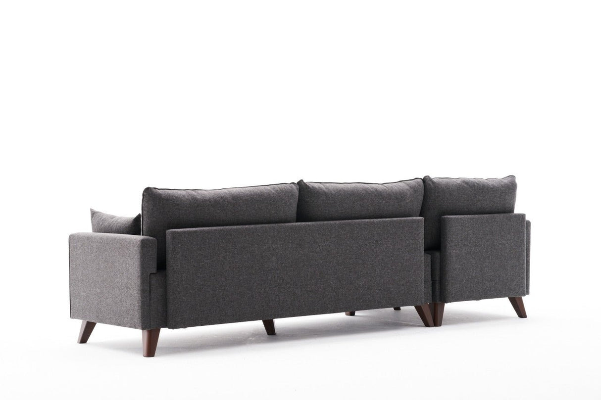 Corner sofa left Bella Anthracite