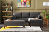 Corner sofa with sleeping function on the right Bella Anthracite