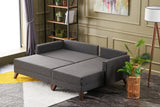 Corner sofa with sleeping function on the right Bella Anthracite