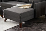 Corner sofa with sleeping function on the right Bella Anthracite