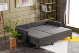 Corner sofa with sleeping function on the left Bella Anthracite