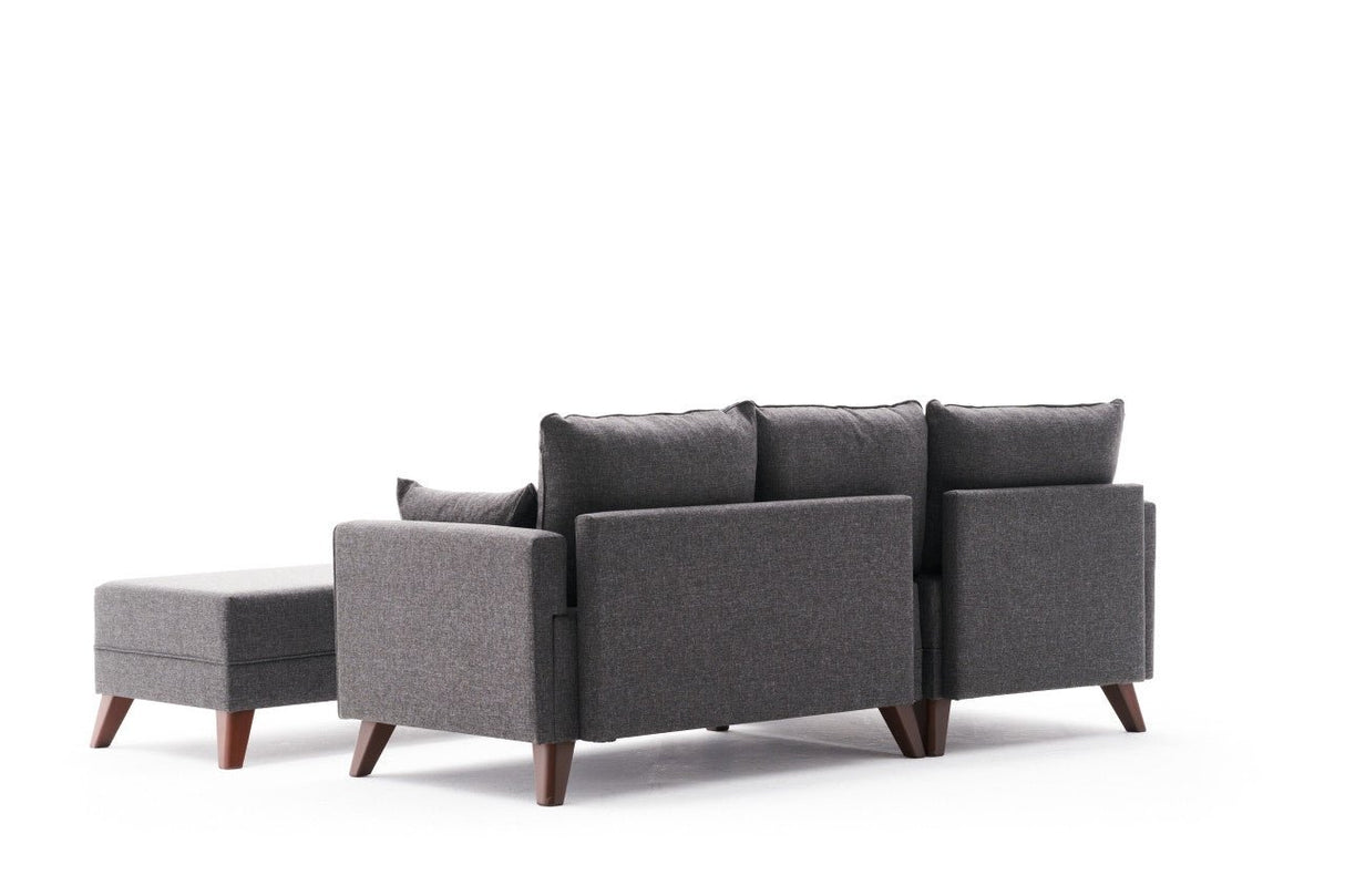 Corner sofa with sleeping function on the left Bella Anthracite