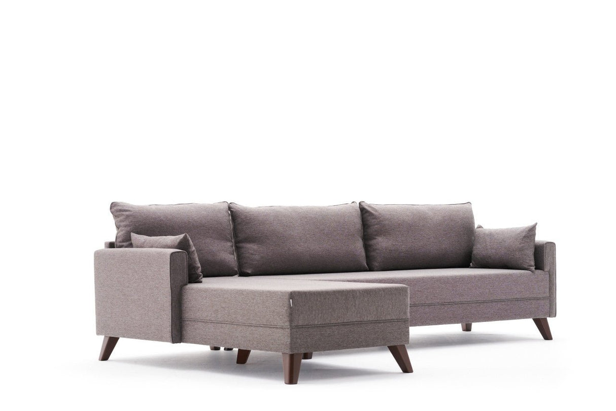 Corner sofa on the left Bella Brown