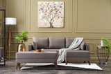 Corner sofa with sleep function on the right Bella Bruin