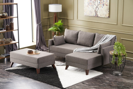 Corner sofa with sleep function on the right Bella Bruin