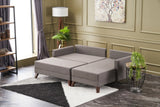 Corner sofa with sleep function on the right Bella Bruin