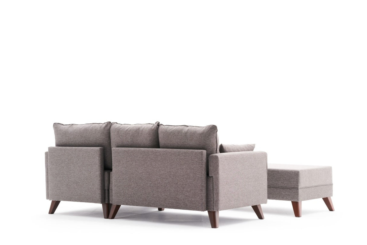 Corner sofa with sleep function on the right Bella Bruin