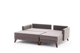 Corner sofa with sleep function on the right Bella Bruin