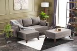 Corner sofa with sleeping function on the left bella brown