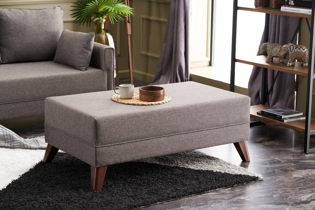 Corner sofa with sleeping function on the left bella brown