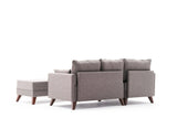 Corner sofa with sleeping function on the left bella brown