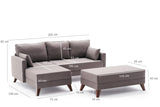 Corner sofa with sleeping function on the left bella brown