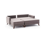 Corner sofa with sleeping function on the left bella brown