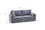 3-seater sofa bed Ece Gray