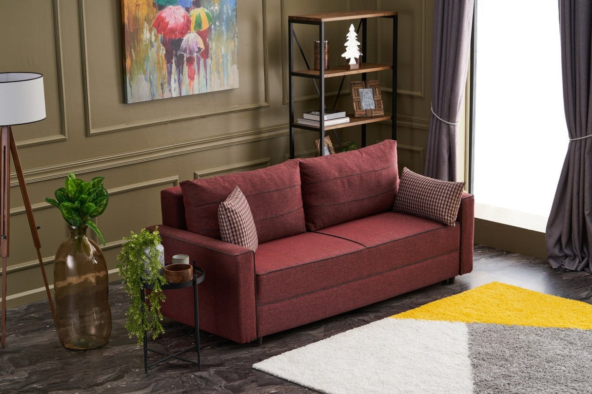 3-seater sofa bed Ece Claret Red