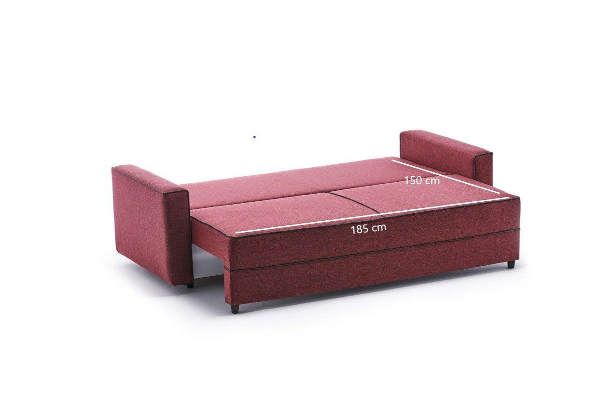 3-seater sofa bed Ece Claret Red