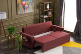 3-seater sofa bed Ece Claret Red