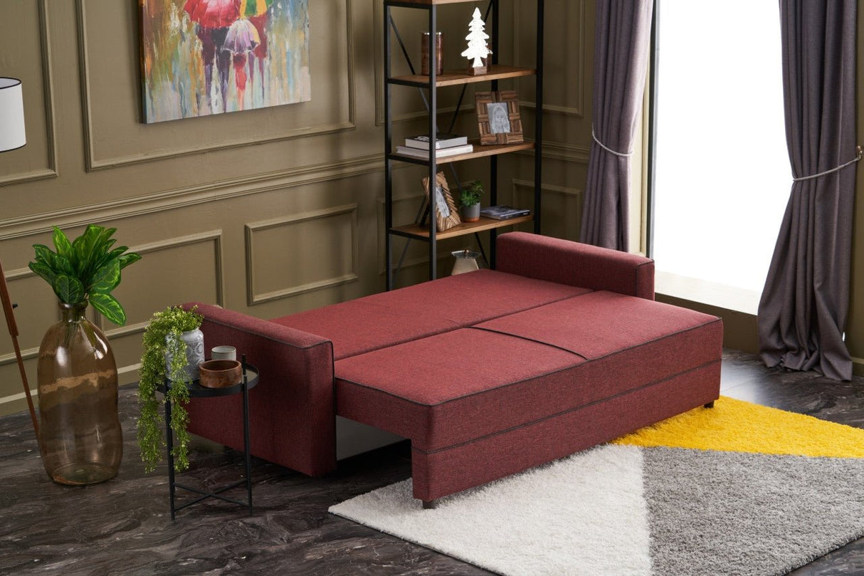 3-seater sofa bed Ece Claret Red