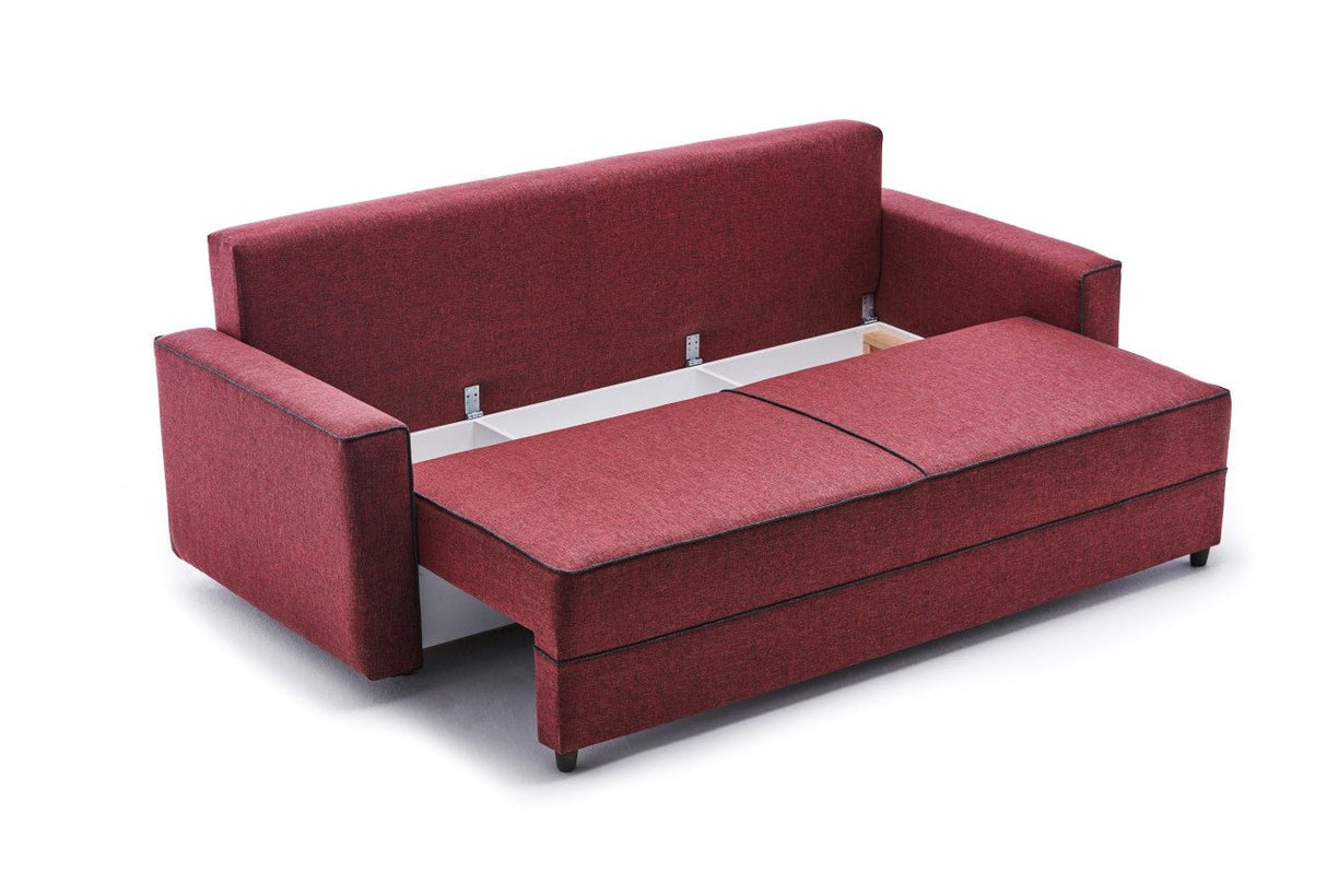 3-seater sofa bed Ece Claret Red