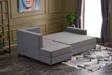 Corner sofa with sleeping function on the left ece gray