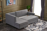 Corner sofa with sleeping function on the left ece gray