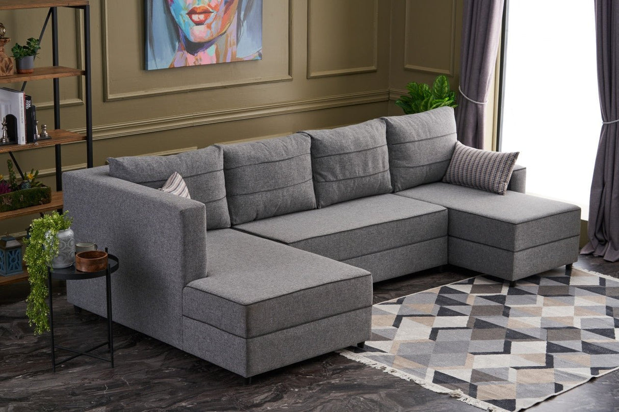 Corner sofa with sleeping function Ece Gray