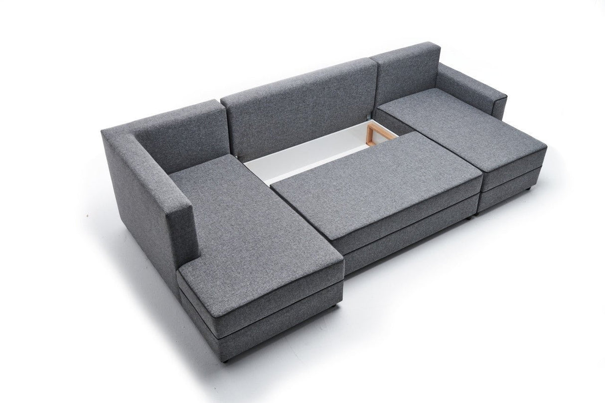 Corner sofa with sleeping function Ece Gray