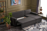 Corner sofa with sleeping function on the right ECE anthracite