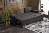 Corner sofa with sleeping function on the right ECE anthracite