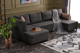 Corner sofa with sleep function ECE anthracite