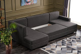 Corner sofa with sleep function ECE anthracite