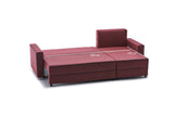 Corner sofa with sleep function on the right Ece Claret red