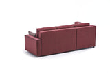 Corner sofa with sleeping function on the left Ece Claret red