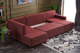 Corner sofa with sleep function Ece Claret Red