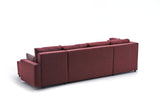 Corner sofa with sleep function Ece Claret Red