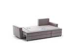 Corner sofa with sleeping function on the right ece cream