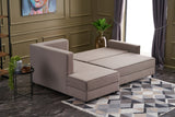 Corner sofa with sleeping function on the left ece cream