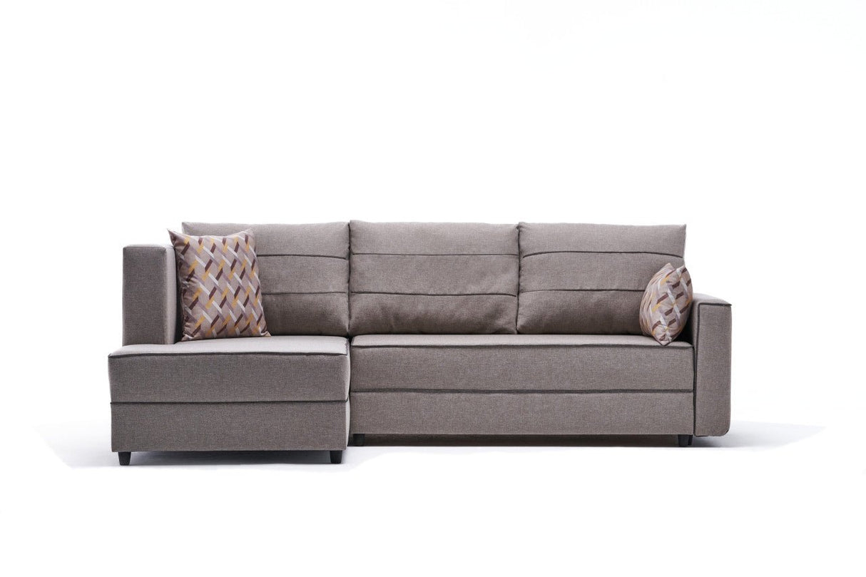 Corner sofa with sleeping function on the left ece cream