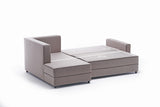 Corner sofa with sleeping function on the left ece cream