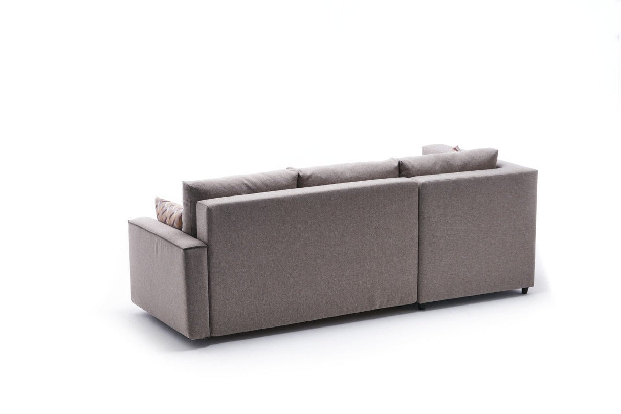 Corner sofa with sleeping function on the left ece cream