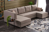 Corner sofa with sleep function Ece cream