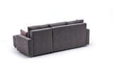 Corner sofa with sleeping function on the right ece brown