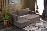 Corner sofa with sleeping function on the left ece brown